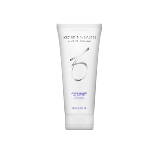 Zo Skin Health Gentle Cleanser tube on a green background