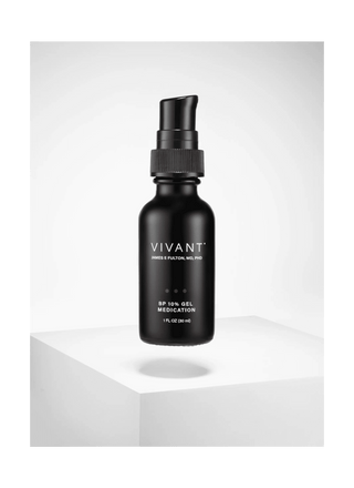 A black pump bottle of VIVANT James E. Fulton, M.