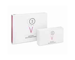 boxes of 'Lift V' carboxytherapy vaginal rejuvenation treatment on a white background