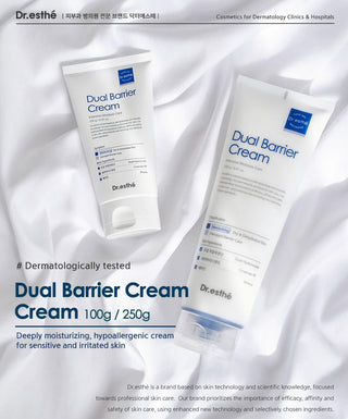 Dr. Esthe Dual Barrier Cream packaging on a white background