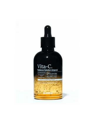 Dr. Esthe Vita-C Radiance Solution Ampoule bottle with dropper on a white background