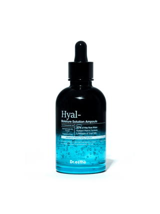 Dr. Esthe Hyal Moisture Solution Ampoule bottle with dropper on a white background