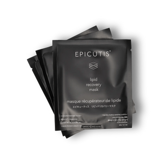 Epicutis lipid recovery mask packaging on a white background
