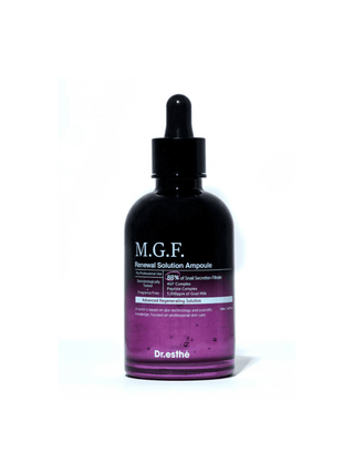 M.G.F. Renewal Solution Ampoule bottle with dropper on a white background