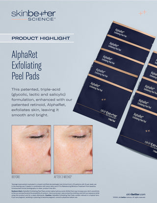 Skinbetter AlphaRet Exfoliating Peel Pads Product Highlights.