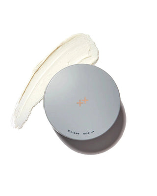 Skinbetter Sunbetter SHEER SPF 56 Sunscreen Compact with swatch background.