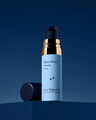 Skinbetter Mystro Revive Renewing Serum with cap off.